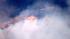 An aerial shot shows part of a major brush fire...