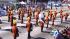 The Dominguez Hills High School marching band is...