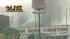 Smoke from a fire is seen near a Burger King...