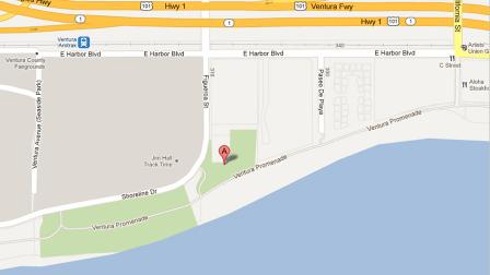 A map shows Promenade Park in Ventura.