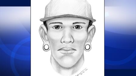 A composite sketch shows the the Ear Gauge Stalker suspect, who allegedly attacked two women in Sylmar on Dec. 9, 2012.