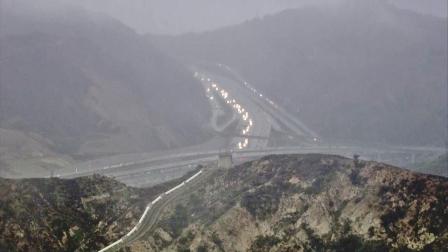 The I-5 to SR-14 merger in the Newhall Pass is seen Friday, Feb. 8, 2013.