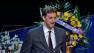Pau Gasol is seen speaking at the memorial for Dr. Jerry Buss on Thursday, Feb. 21, 2013.