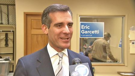 L.A. mayoral candidate Eric Garcetti is seen in this file photo from Friday, Feb. 22, 2013.