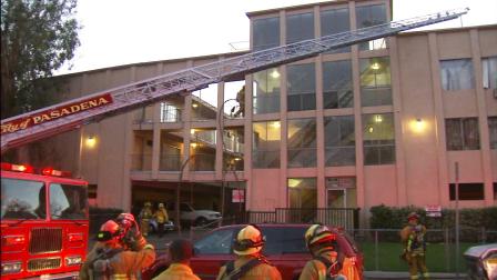 A fire began in an apartment in a building on the 700 block of Worcester Avenue in Pasadena on Sunday, Feb. 24, 2013.