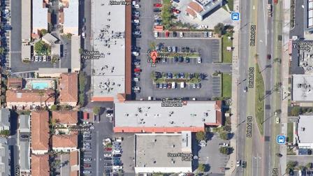 A map shows the 3000 block of Bristol Street in Costa Mesa where a man set himself on fire inside a salon on Sunday, March 24, 2013. The mans estranged wife reportedly works at the salon.