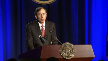 David Petraeus gave the keynote address at the University of Southern Californias annual dinner for veterans and ROTC students on Tuesday, March 26, 2013.