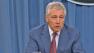 Secretary of Defense Chuck Hagel is seen.