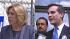 Los Angeles mayoral candidates Wendy Greuel, left, and Eric Garcetti, right, are seen at events in Los Angeles Friday, May 17, 2013.
