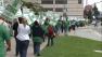 Hospital workers are seen picketing outside the Ronald Reagan UCLA Medical Center on Tuesday, May 21, 2013.