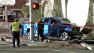 A three-vehicle accident injured six people, including three pedestrians, in Northridge on Wednesday, July 3, 2013.