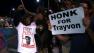 Protesters gathered in Leimert Park Tuesday, July 16, 2013, to protest the acquittal of George Zimmerman.