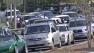 A line of cars trying to reach Highway 39 is seen Monday, Sept. 2, 2013.