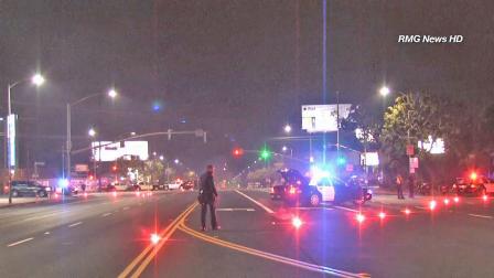 Police investigate a deadly hit-and-run in Venice on Friday, Sept. 20, 2013.