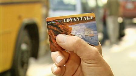 Californias EBT card is seen in this undated file photo.