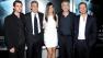 Screenwriter Jonas Cuaron, left, actor George Clooney, actress Sandra Bullock, director Alfonso Cuaron and producer David Heyman pose together at the premiere of Gravity at the AMC Lincoln Square Theaters on Tuesday, Oct. 1, 2013 in New York.
