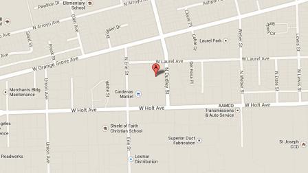 A map shows the 600 block of North Dudley Street in Pomona, where a man was shot to death Sunday, Dec. 8, 2013. Another man was hurt in an unrelated shooting on Sunday, Dec. 8, in the 1700 block of Appleton Way.