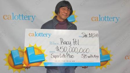 Racy Pel is seen in this photo Dec. 24, 2013. He purchased two winning Lotto tickets from the same store in Los Alamitos, winning a total of $50,032,304.