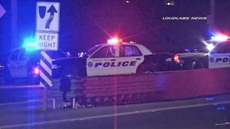 Police investigate a hit-and-run in Huntington Beach on Saturday, Dec. 28, 2013.