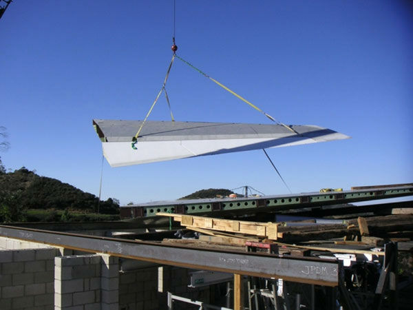 The wings of a deconstructed Boeing 747 airplane...