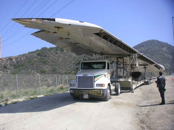 The wings of a deconstructed Boeing 747 airplane...