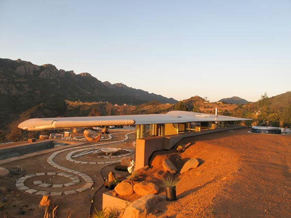 The wings of a deconstructed Boeing 747 airplane...
