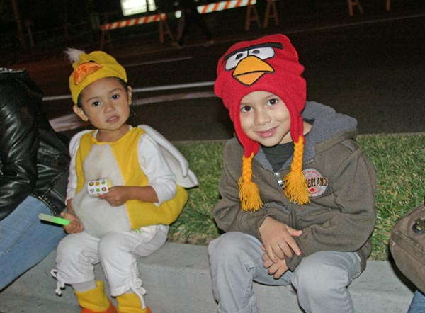 Children take a rest during the West Hollywood...