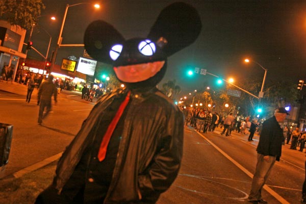 A Deadmau5 costume at the West Hollywood Halloween Costume Carnaval in West Hollywood on Wednesday, Oct. 31, 2012.