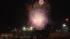Fireworks light up the Rose Bowl Stadium in...