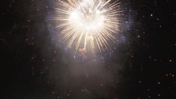 Fireworks light up the Rose Bowl Stadium in Pasadena, Calif. during the Americafest fireworks show on  Monday, July 4, 2011.
