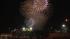 Fireworks light up the Rose Bowl Stadium in...