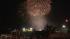 Fireworks light up the Rose Bowl Stadium in...