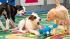 Dogs play on the field during Animal Planets Puppy Bowl IX, airing Sunday, Feb. 3, 2013.