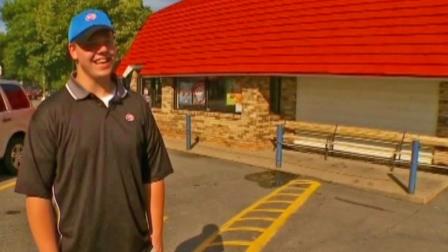 Joey Prusak, 19, stands outside a Dairy Queen in suburban Minneapolis.