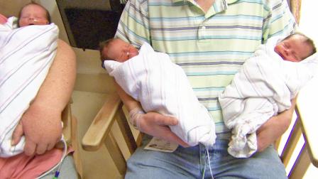 A Southern California family welcomed the extremely rare births of naturally born identical triplets in Long Beach.