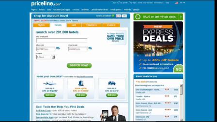 The Priceline.com website is seen in this undated file photo.