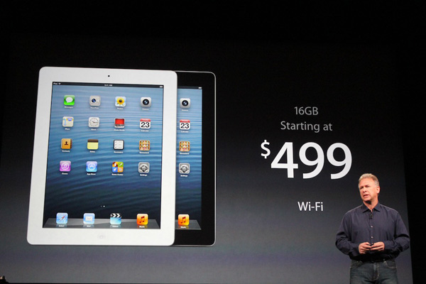 A fourth generation iPad is unveiled at the...