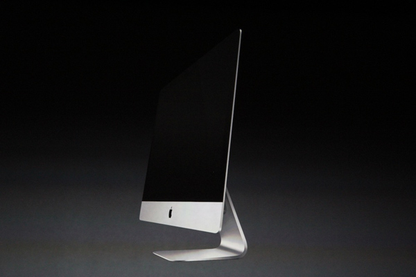 A new iMac is unveiled at the Apple event on...
