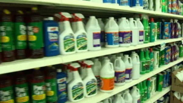 Cleaning supplies. According to Good Housekeeping, the cleaners you buy at the dollar store work just as well as higher priced items.
