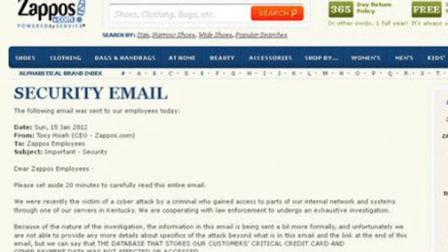 Zappos sent out an email to employees and customers telling them that the company was recently the victim of a cyber attack.