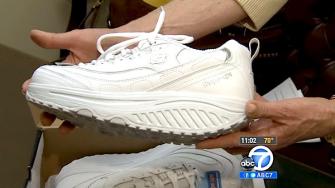 A Skechers Shape-ups shoe is displayed in this undated file photo.