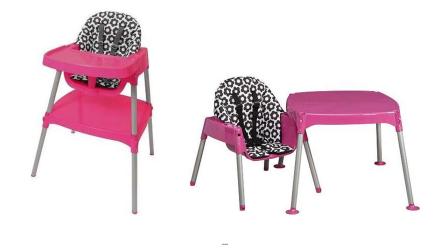 Evenflo Convertible High Chairs are shown in this file image provided by the U.S. Consumer Product Safety Commission.
