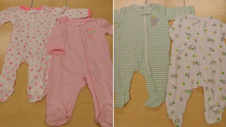 Carters brand footed infant one-piece onesies were recalled due to a choking hazard from a faulty zipper.
