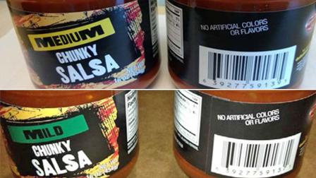 Olam Tomato Processors Inc.s Mild and Medium Chunky Salsa jars are shown in this image from the U.S. Food and Drug Administration.