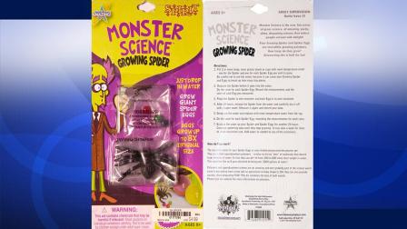 Be Amazing! Toys is recalling its Monster Science Growing Spiders, seen in this photo from the Consumer Product Safety Commission, due to concerns children may ingest them.