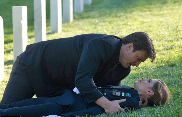 Nathan Fillion and Stana Katic in a scene from ABC's 'Castle.'