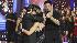 Donny Osmond celebrates with competitor Mya -...