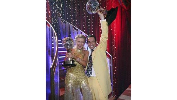 Race car driver Helio Castroneves and partner Julianne Hough won the top spot on Season 5 of 'Dancing With the Stars.'