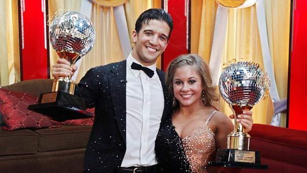 Gymnast Shawn Johnson and partner Mark Ballas won the coveted mirror-ball trophy in Season 8 of 'Dancing With the Stars.'
