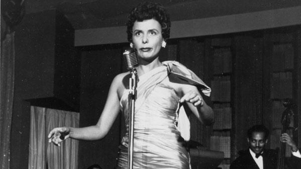 In a March 1954 file photo, singer Lena Horne performs at the Sands Hotel in Las Vegas, Nev.